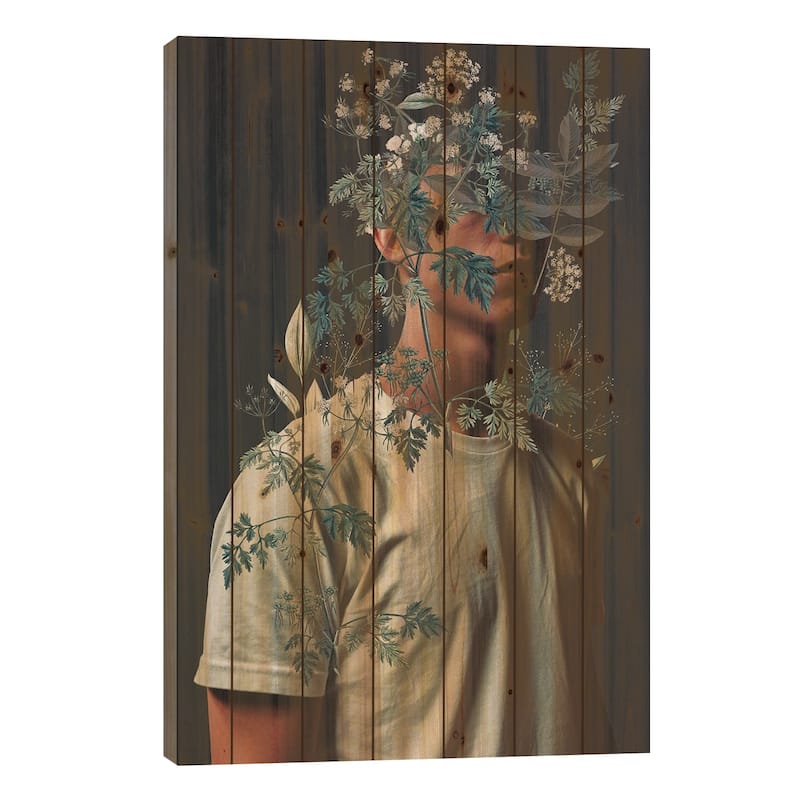 Waiting To Inhale Print On Wood by Frank Moth - Multi-Color - 40x26x1.5