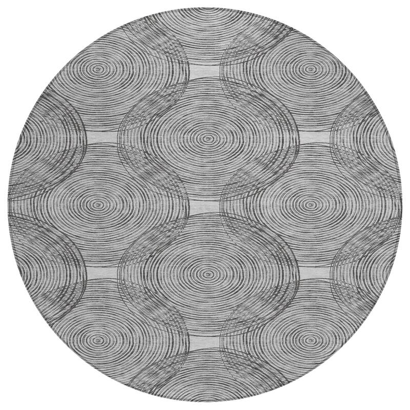 Machine Washable Indoor/ Outdoor Modern Pune Chantille Rug