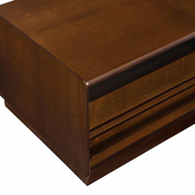 47.2" Modern Rectangle Coffee Table with 4 Drawers and 2 Display Shelves