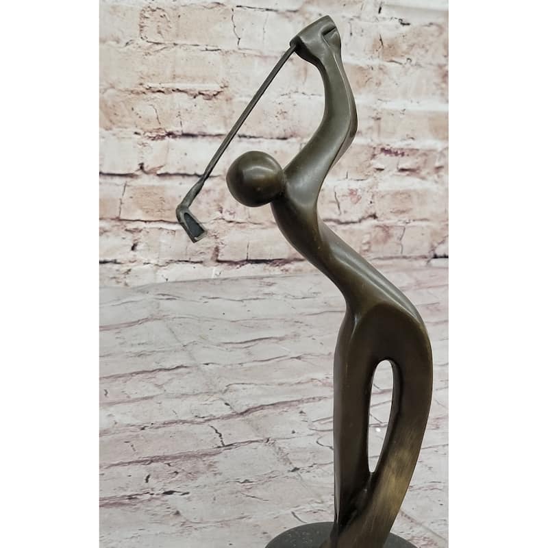 Signed Milo Abstract Tall Golfer Trophy Gift House Decor Golfing Golf Figure