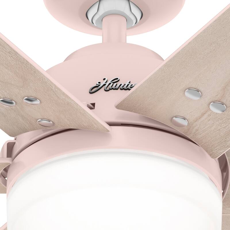 Hunter 44" Pacer Ceiling Fan with LED Light Kit and Handheld Remote - Modern Farmhouse, Transitional