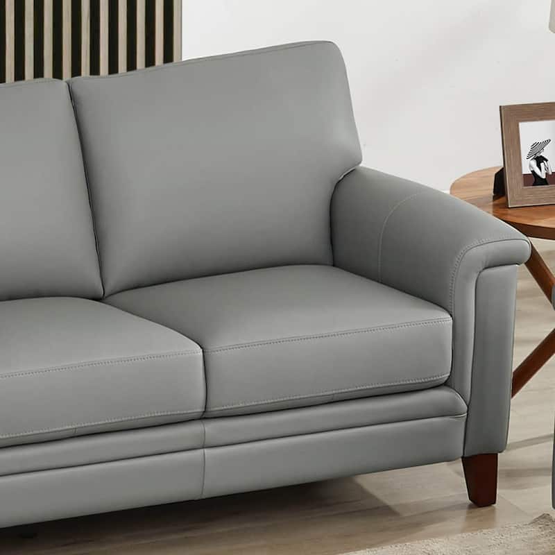 Hydeline Westcott Top Grain Leather Sofa Couch with Memory Foam and Springs