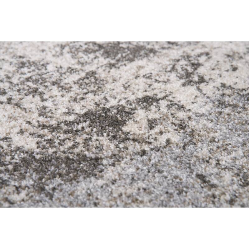 Alora Decor Venice Neutral Tan, Cream, Silver, and Grey Abstract Rug