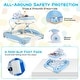 preview thumbnail 43 of 49, 6 in 1 Foldable Baby Walker with Adjustable Height - 28" L x 24" W x 19.5" H