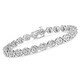 preview thumbnail 3 of 5, .925 Sterling Silver 1/10ct TDW Miracle-Set Round-Cut Diamond "X" Link Tennis Bracelet - 7.25 Inch (I-J color, I2-I3 clarity)
