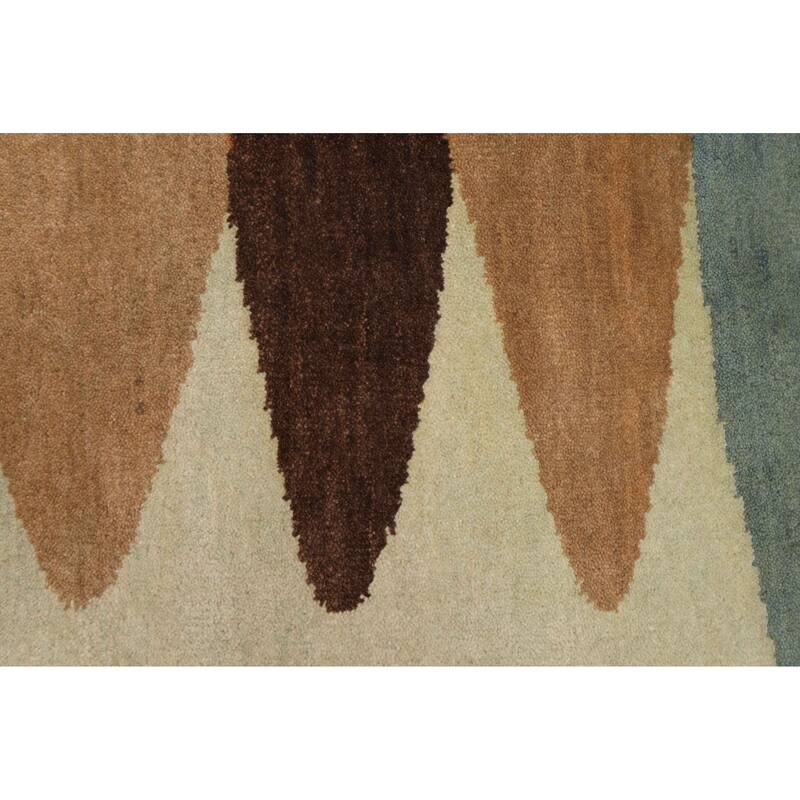 ECARPETGALLERY Hand-knotted Peshawar Ziegler Light Green Wool Rug - 5'1 x 6'10