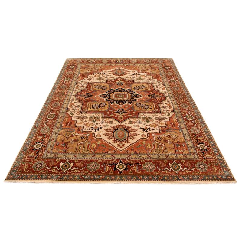 ECARPETGALLERY Hand-knotted Jules Sultane Ivory Wool Rug - 9'4 x 13'6