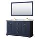 Option Dark Blue / White Carrara Marble Top / Brushed