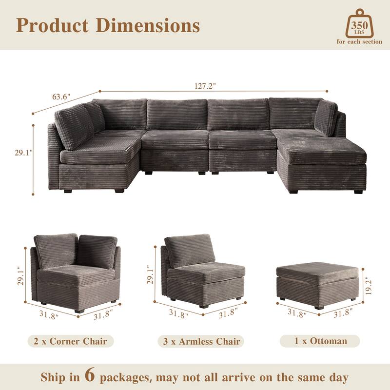​​OVIOS Modern Minimalist Fabric Sofa​