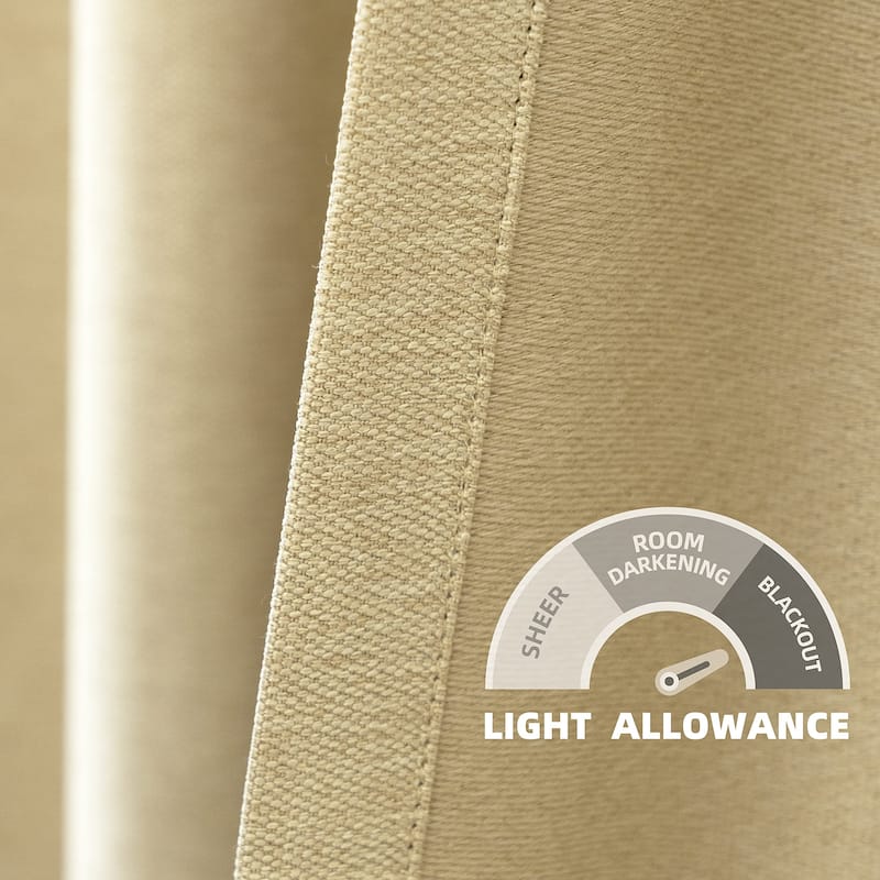 DriftAway Pinch Pleat Faux Linen Textured Blackout Curtains