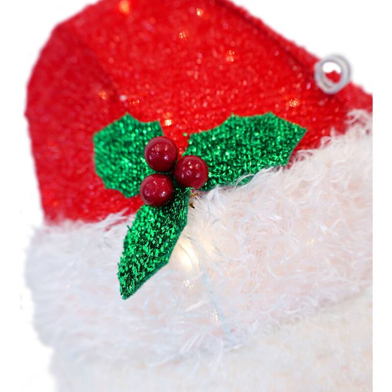 Fraser Hill Farm 6Ft. Prelit Tinsel Snowman Decoration with LED Lights