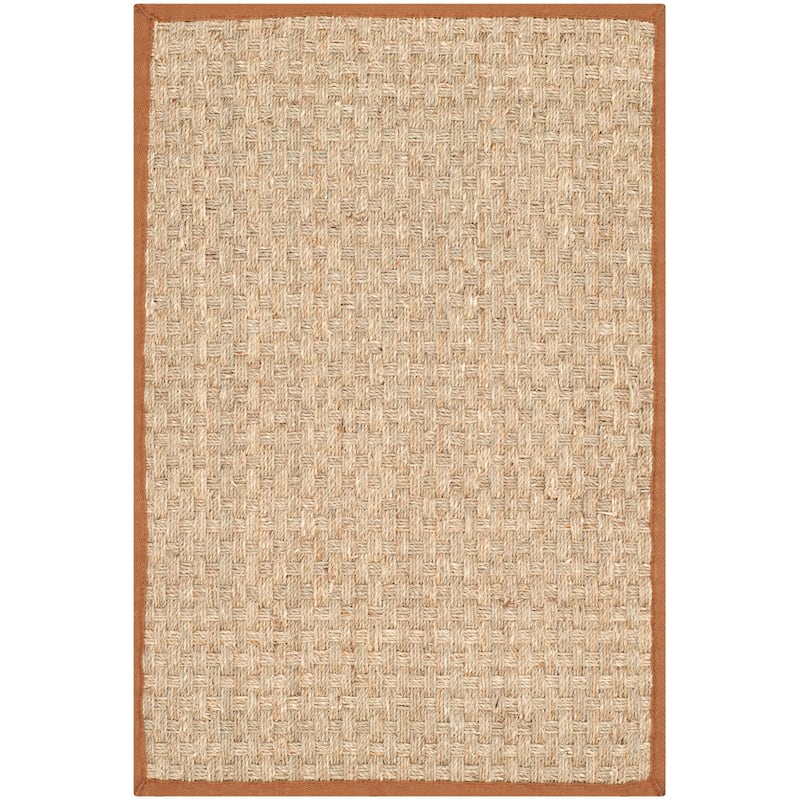 SAFAVIEH Natural Fiber Zymryd Basketweave Seagrass Rug - 2'6" x 4' - Natural/Brown