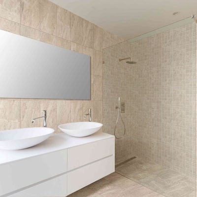 The Tile Life Houston 12x12 Cream Ceramic Wall Tile