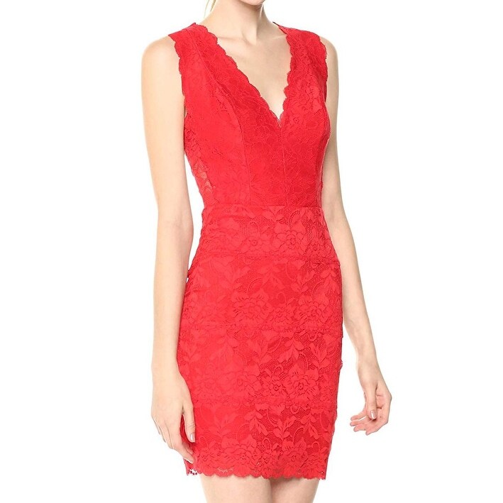 red guess dress