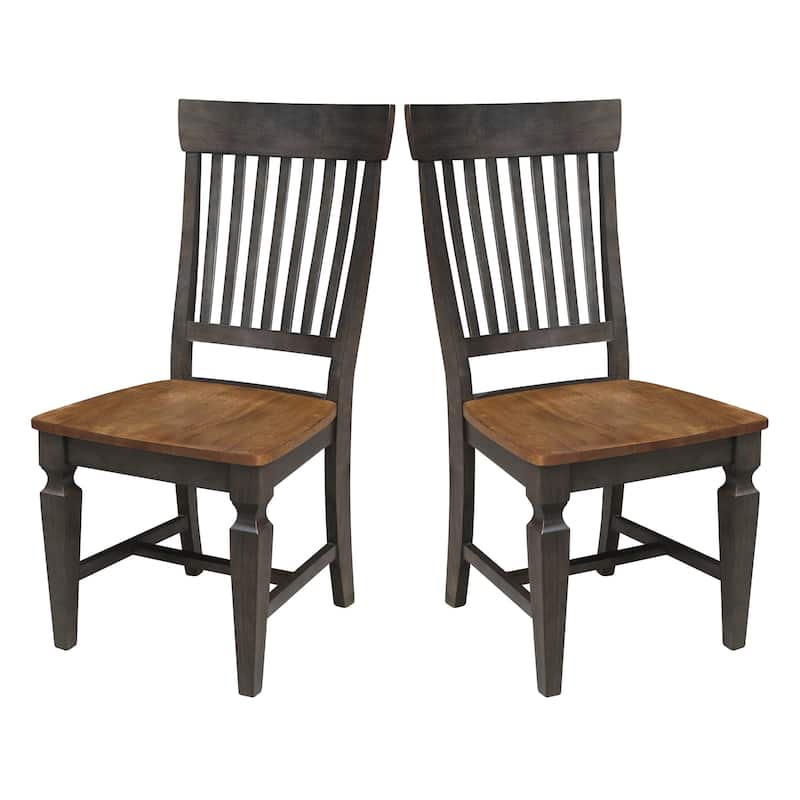 Solid Wood Vista Slat Back Dining Chairs - Set of Two