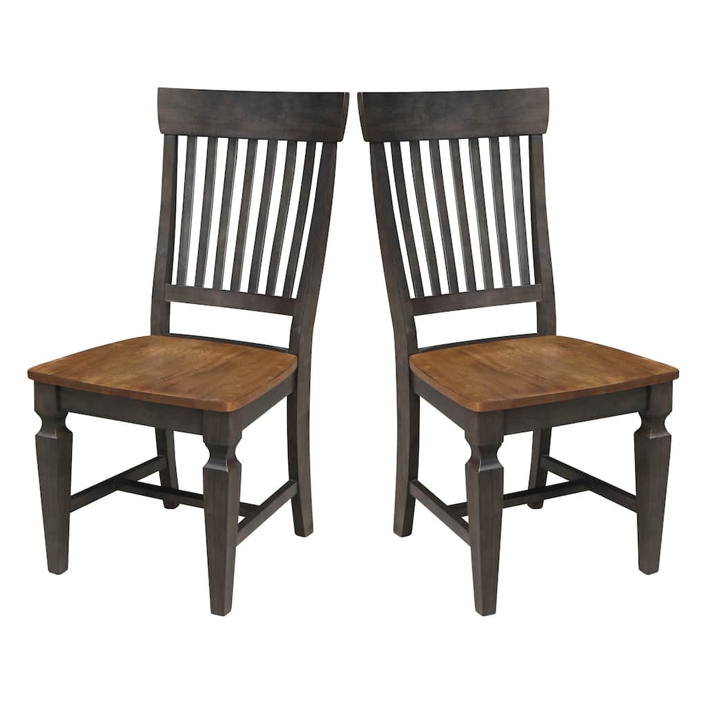 Solid Wood Vista Slat Back Dining Chairs - Set of Two