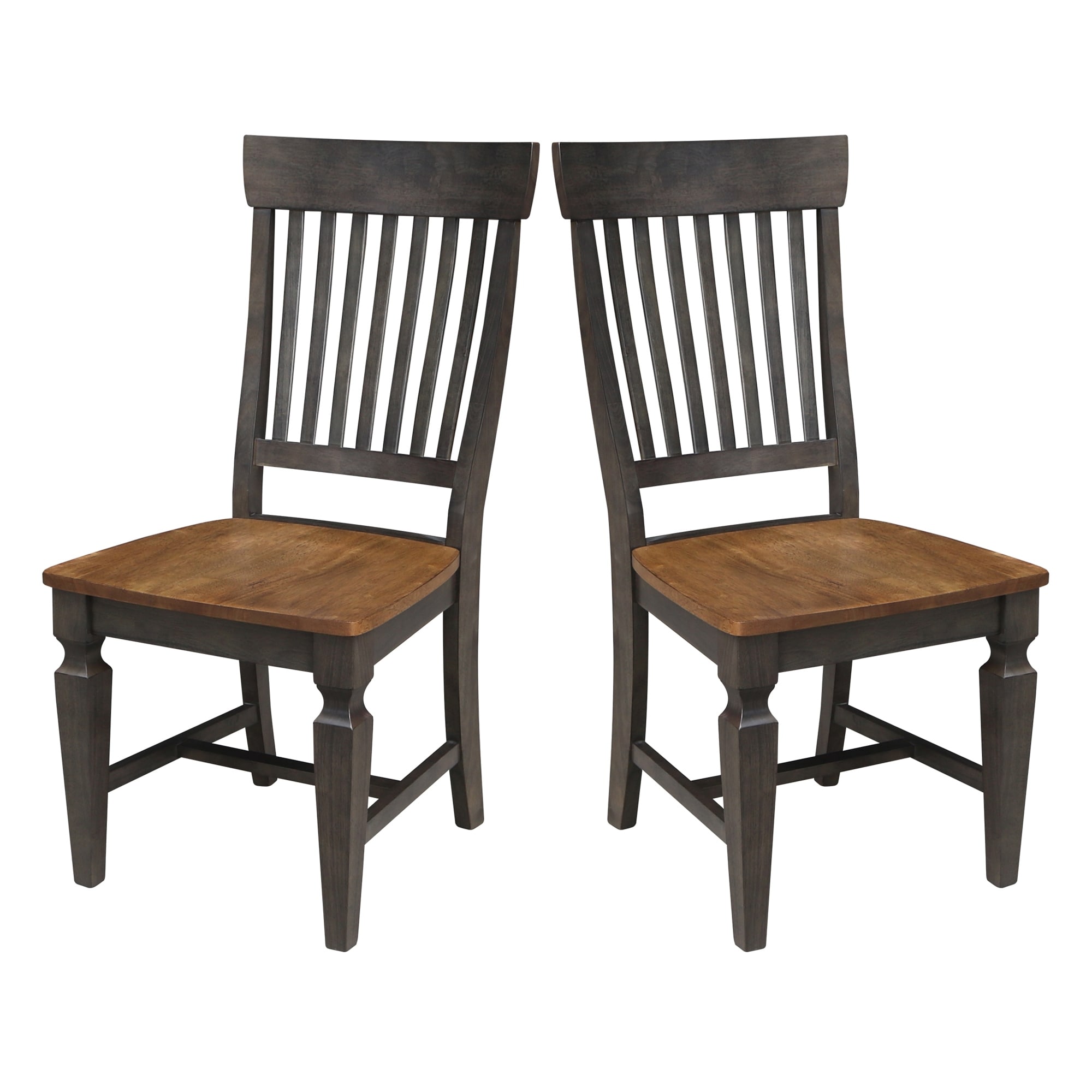 Solid Wood Vista Slat Back Dining Chairs - Set of Two
