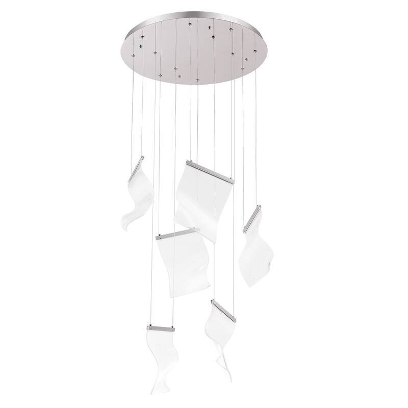 Rinkle LED Leaf Multi-Pendant Lamp Stairway Staircase Cascade Chandelier - N/A
