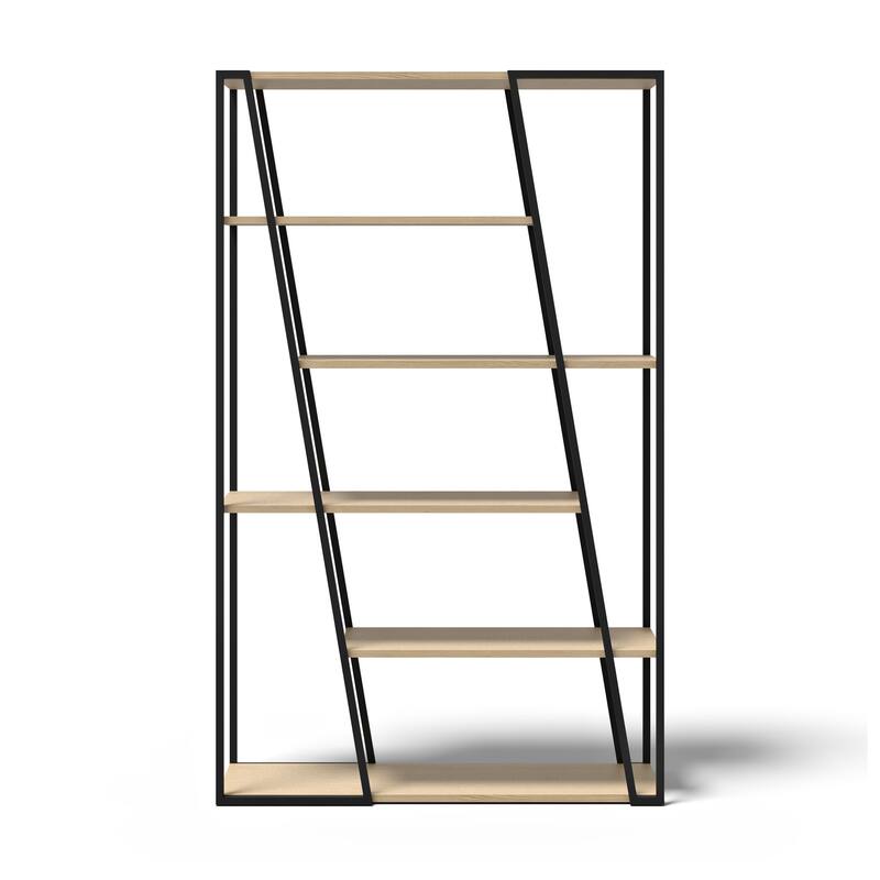 Albi Bookshelf - Light Oak & Black