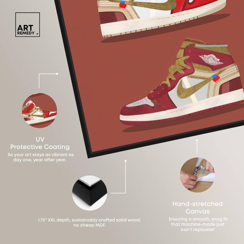 Sneaker Lineup Red Canvas by Art Remedy