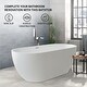 preview thumbnail 4 of 9, Mokleba 65 In.Acrylic Freestanding Bathtub,Contemporary Soaking Tub,White
