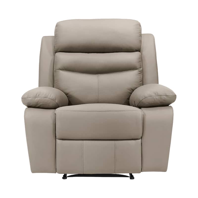 Peperomia 41" Leather Manual Recliner - Tab Pull Reclining Motion