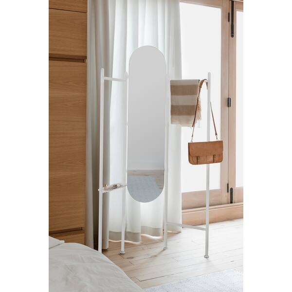 Shop Full Length Mirror And Clothing Valet Adjustable Floor