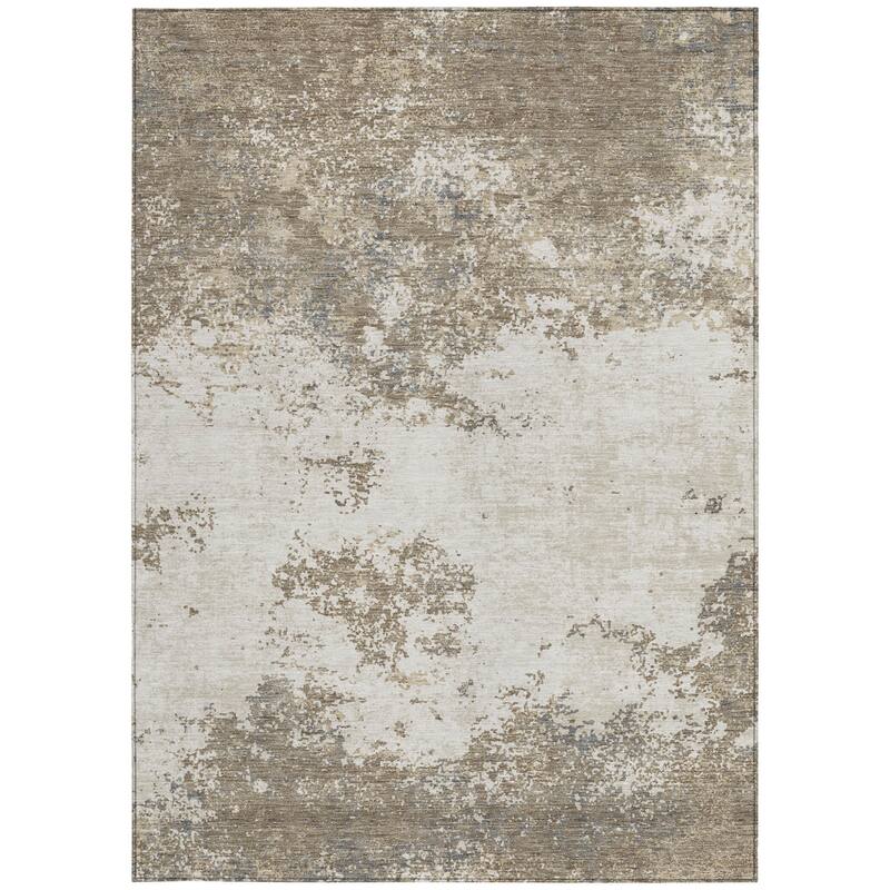 HomeRoots Abstract Transitional Rectangle Outdoor Rug
