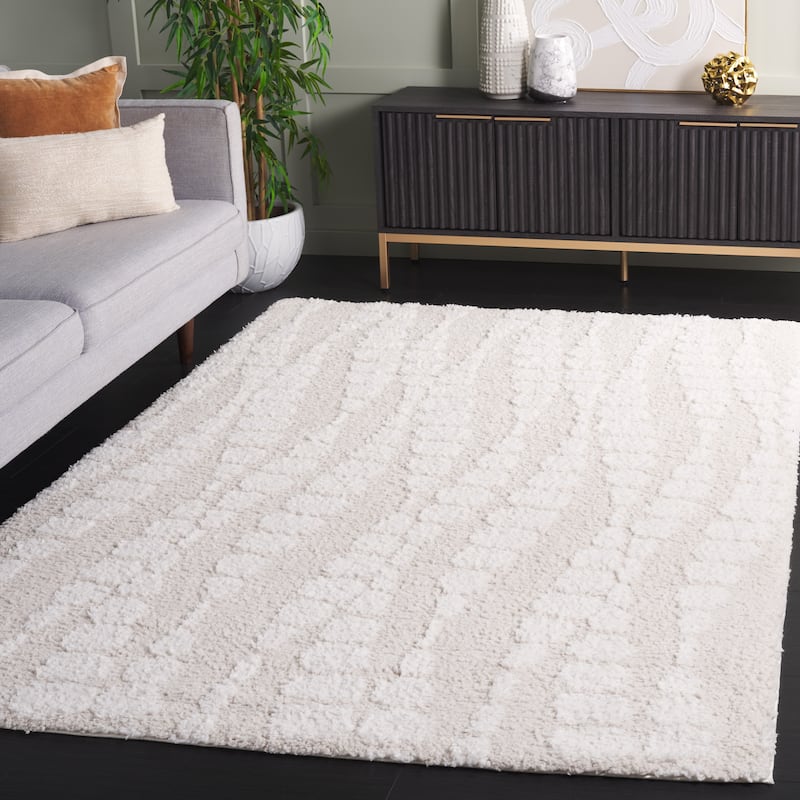 SAFAVIEH Rumi Shag Pinkey Shag Rug - 4' x 6' - Ivory/Light Beige