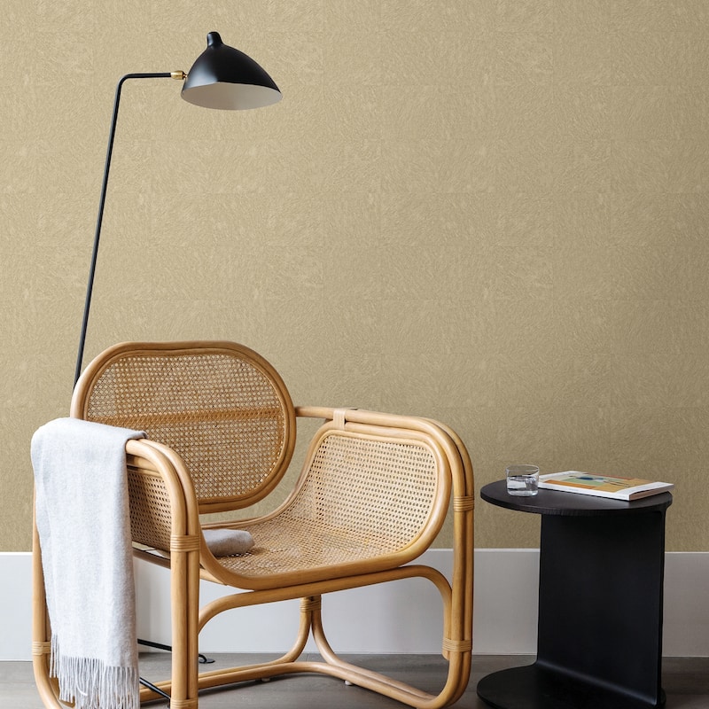 Glam Murfreesboro Light Brown Animal Hide Wallpaper - Off-White