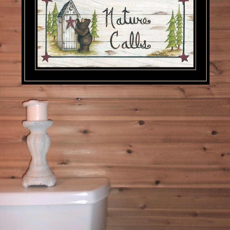 TrendyDecor4U Traditional "Nature Calls" Framed Print Wall Art by Mary Ann June