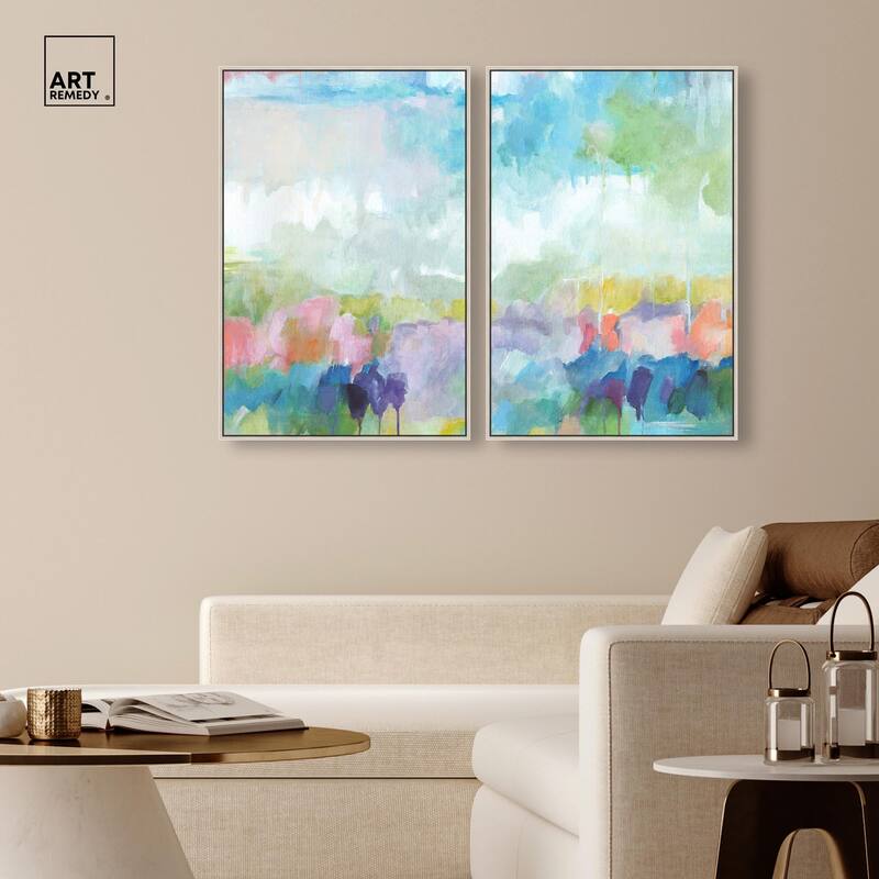 Harmonic Greens Canvas Set of 2 by Art Remedy