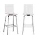 Maravilla Acrylic Swivel High Back Stools (Set 2) - Chrome - Bar Height