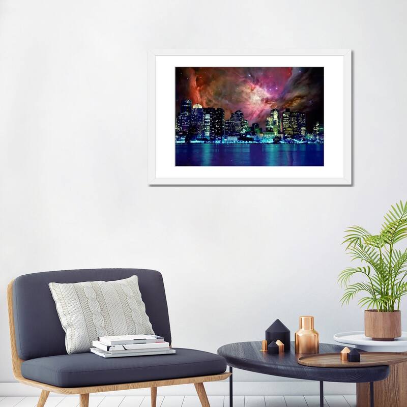iCanvas "Boston, Massachusetts Orion Nebula Skyline" by 5by5collective