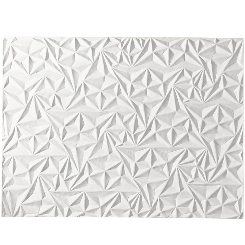 Wooden Geometric Handmade Intricately Carved Home Wall Decor - White - CosmoLiving by Cosmopolitan - White