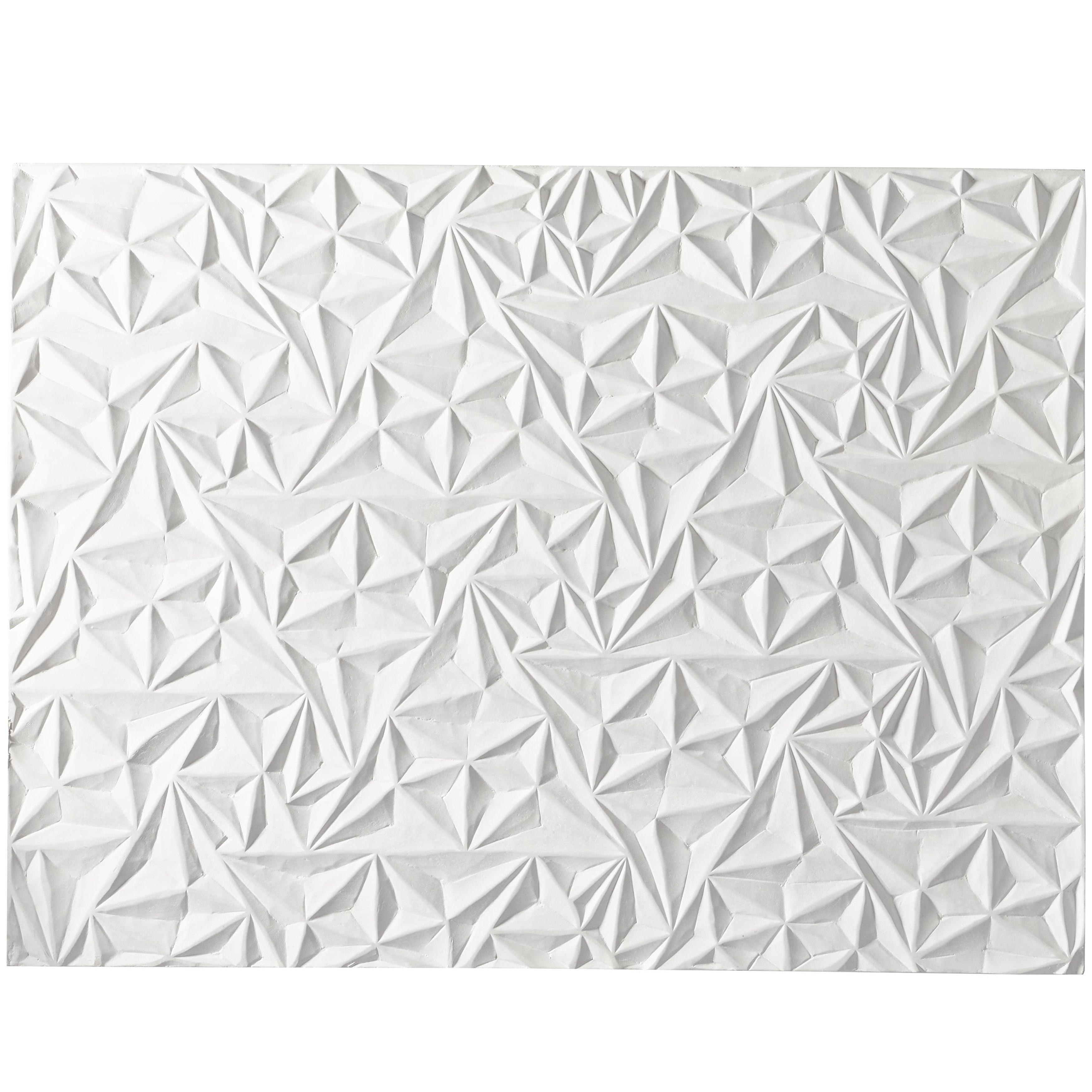Wooden Geometric Handmade Intricately Carved Home Wall Decor - White - CosmoLiving by Cosmopolitan