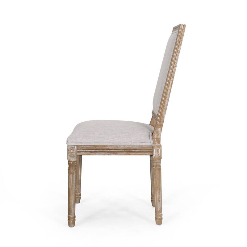 Dining Chairs with Upholstered Backrest, Fluted Legs, Set of 2