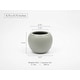 preview thumbnail 10 of 10, Indoor/Outdoor Large Nordic Minimalist Fiberstone Lightweight Round Curve Balloon Ball Tapered Decor Planter Pot - 16, 10 in 9.75 In. H x 9.75 In. W x 9.75 In. L - Smooth Gray