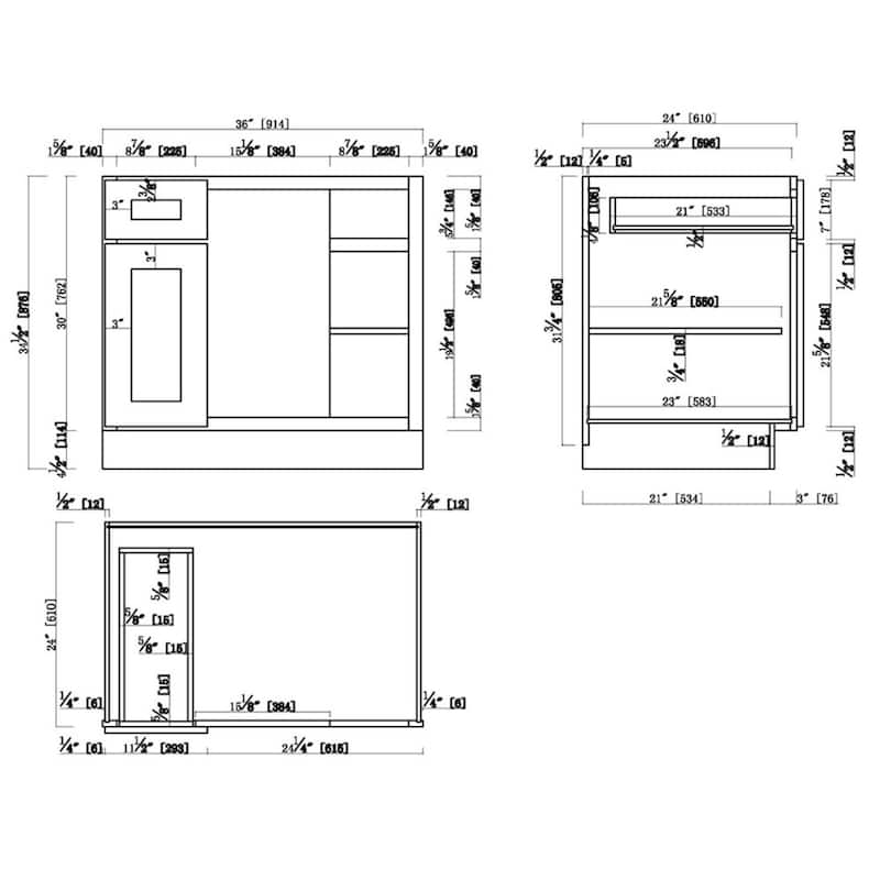 Design House 562116 Brookings 36" Wide x 34-1/2" High Kitchen Blind