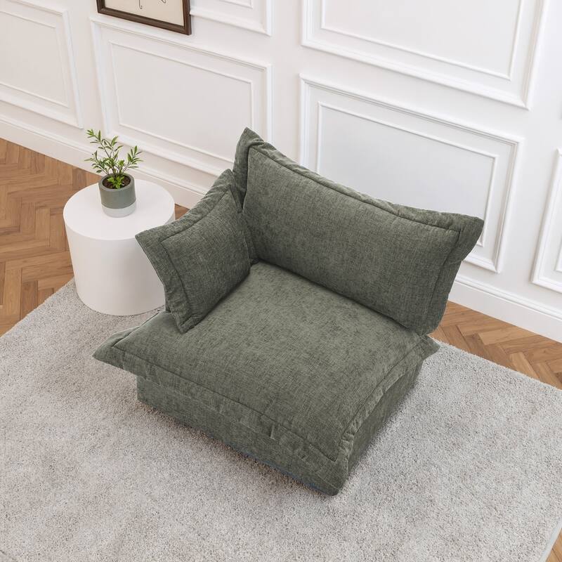 Upholstered Chenille Arm Club Chair Cloud corner cahir