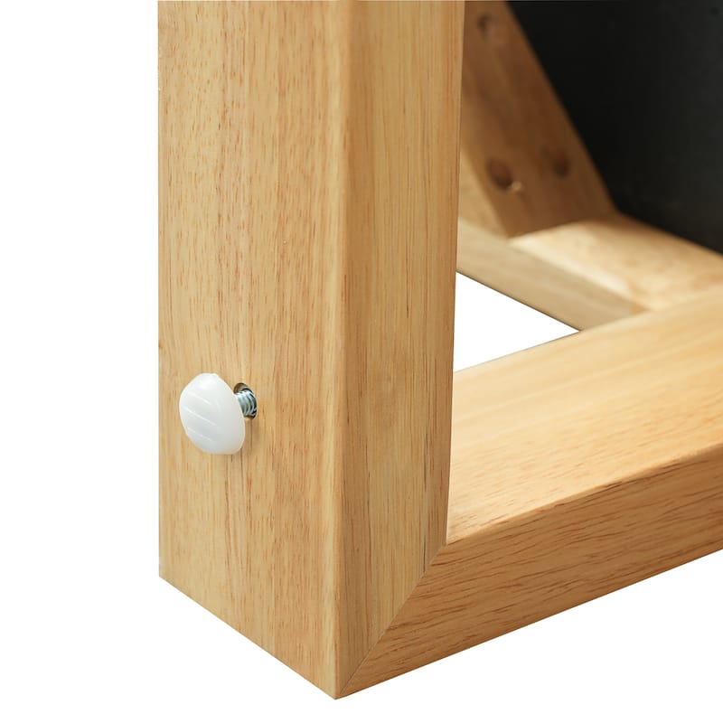 Christopher Knight Home - Modern Upholstered Ottoman Bench with Rubberwood Legs