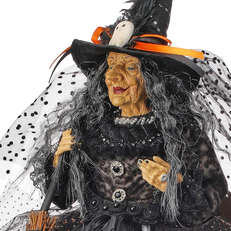 25" Sitting Halloween Witch