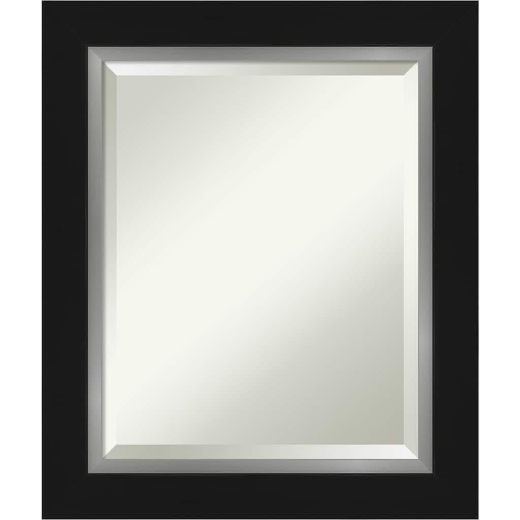 Beveled Wall Mirror - Eva Black Silver Frame