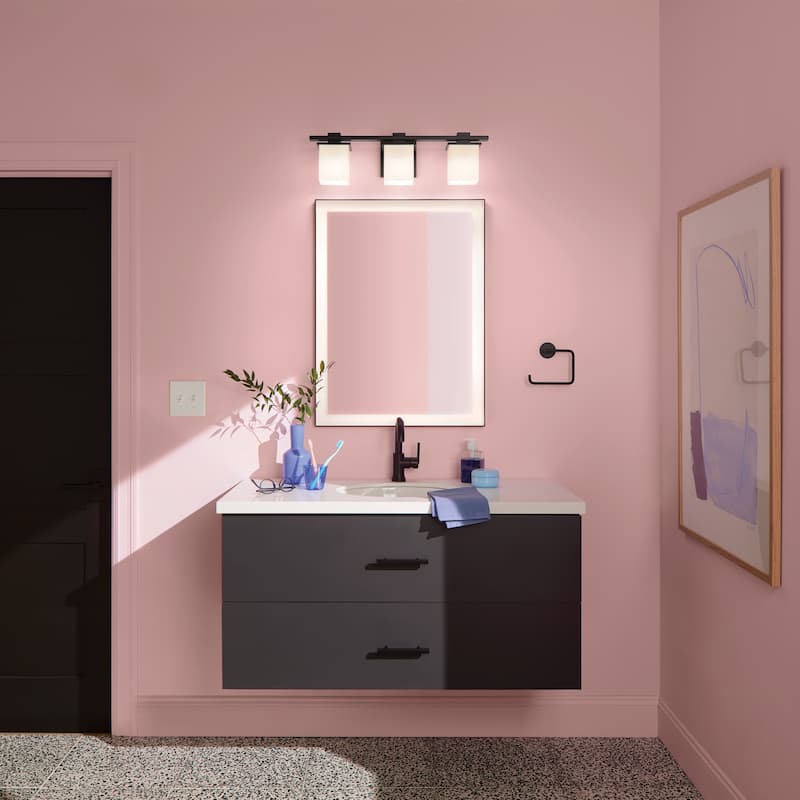 Kichler Lighting Tully 24 in. 3-Light Black Vanity Light - 24 in