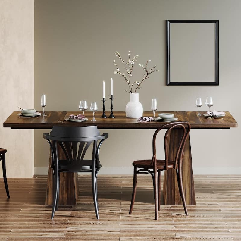 70" Executive Office Desk, Large Modern with Thick Metal Frame, White