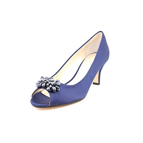 Caparros Womens MARISSA SATIN Canvas Peep Toe Classic Pumps