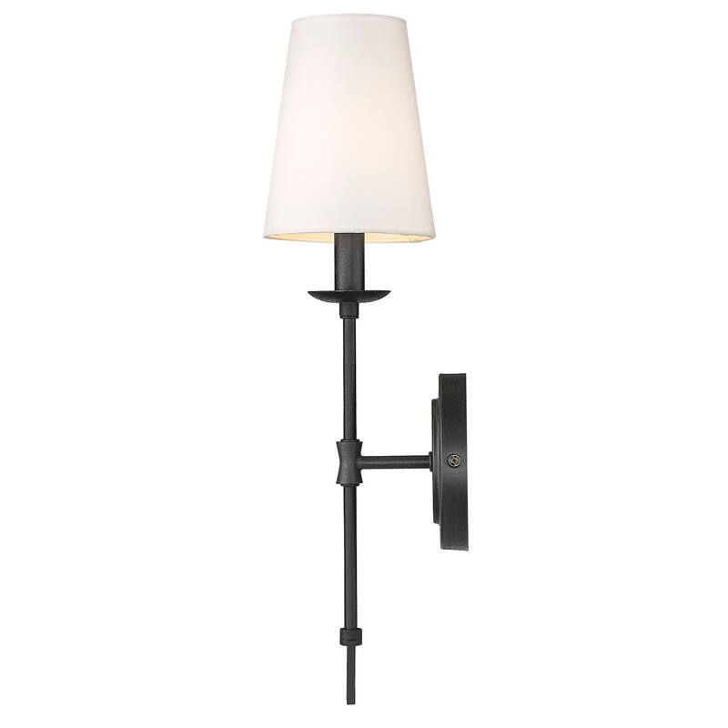 Matte Black Modern Traditional 1-light Wall Sconce