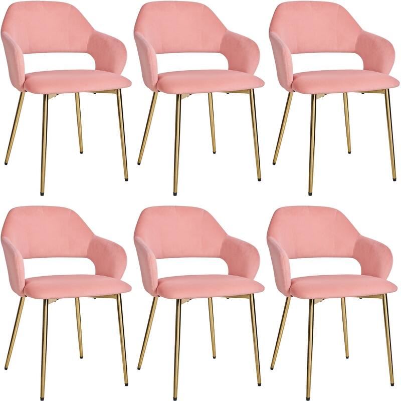Javlergo Modern Dining Chairs, Comfy Dining Room Chairs with Thick Cushions, Upholstered Kitchen Side Chairs with Metal Legs