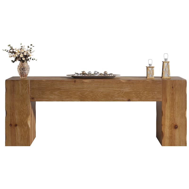 Solid Wood TV Stand for 65 Inches TV, 63 Inches Rustic Media Console