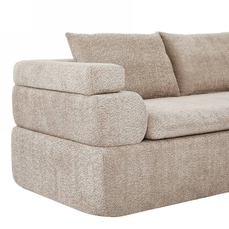 Christopher Knight Home - Compressed Modern L-Shape Upholstered Modular Sectional Sofa